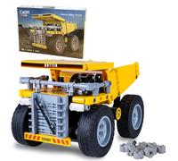 JAMARA 402852 CADA Camion Benne basculante, véhicules de Chantier à partir de 8 Ans, Jouet Technique pour Enfants, idée Cadeau pour Enfants, véhicule en Briques de Serrage, Benne basculante Manuelle