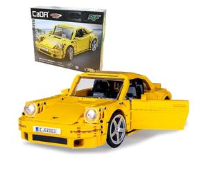 JAMARA 402854 CADA RUF CTR 2017 Yellowbird 1:12 Bricks, Voiture Jouet, Voiture de Course de Sport pour Enfants à partir de 8 Ans, kit de Briques de Serrage, idée Cadeau pour Enfants, Portes manuelles