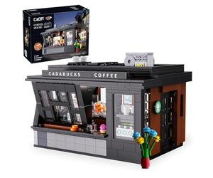 JAMARA 402884 CADA Coffee House Bricks - À partir de 14 Ans - Technique pour garçons et Filles - Idée Cadeau - Kit de Construction avec lumière LED - Design détaillé