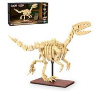 JAMARA 402891 CADA Dinosaure Fossil Velociraptor Bricks, idée Cadeau pour garçon et Fille, Jouet Dinosaures pour Enfants, Jeu Jurassique, combinable avec d'autres modèles