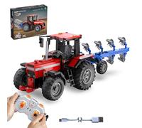 JAMARA 402908 CADA Tracteur avec charrue 1:17 2,4 GHz Briques RC Kit de Construction télécommandé Jouet pour Enfants à partir de 8 Ans Idée Cadeau