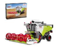 JAMARA 402946 CADA Claas Dominator 370 1:24 Bricks, Kit Technique composé de 384 Blocs de Construction, pièces Mobiles, modèle agricole sous Licence pour la Ferme, à partir de 8 Ans