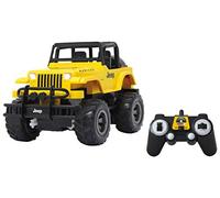 Jamara 405124 Jeep Wrangler Rubicon 1:18, 2,4 GHz - Pneu en Caoutchouc, Voie réglable, véhicule, Jaune