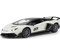 Jamara - 405172 - Lamborghini Aventador SVJ - 1:14 - Blanc - 2,4 GHz - Jusqu'à 1 heure de conduite à environ 9 km/h, détails parfaits, finition de qualité supérieure.