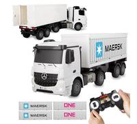 JAMARA 408300 Camion Mercedes-Benz Arocs 1:26 2,4 GHz - Camion RC télécommandé, jouet pour enfants, camion véhicules télécommandés, cadeau pour enfants, son moteur