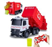 JAMARA 408305 Camion Poubelle Mercedes-Benz Antos 1:26 2,4 GHz - Jouet Camion Poubelle pour Enfants à partir de 6 Ans télécommandé, Jouet radiocommandé, Cadeau pour Enfants, Poubelle à roulettes