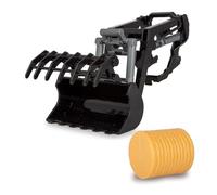 JAMARA 423250 Chargeur Avant avec Pelle Crocodile 1:24S avec Petites balles Rondes - Accessoires agricoles, Agriculture, Cadeau pour Enfants, Accessoires pour Tracteur 1:24S, Robuste