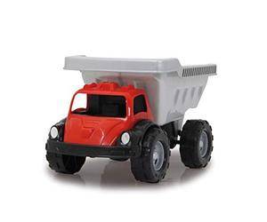 Jamara 460311 Voiture Bac à Sable Big Kip Argent/Noir/Rouge - env. Capacité de Charge : 20 kg, Surface de Chargement basculante, Phare factice