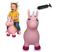 Jamara 460316 - Licorne Animaux à Sauter avec Pompe - Favorise Le Sens De L'équilibre, Oreilles d'animaux comme Support