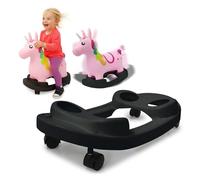 Jamara 460332 - Animal Sauteur Mobil Board 2in1 - Fonction de Roulement, Mouvement sur Roues, Plastique Robuste et Résistant, Facile à Laver