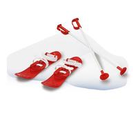 Jamara 460381 - Snow Play Funny Carve 1ère Étape 42cm Rouge- Construction Aérodynamique, Btons De Ski 60 cm, Boucles De Fixation Sûres/ Réglables Tailles (23 - 28), Btons De Ski 60 cm, rainures Antidérapantes