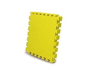 Jamara 460418 - Tapis Puzzle Jaune 50 x 50 cm 4pcs - Tapis de Jeu, Extensible, Surface Non Glissante, Lavable, résistant à L‘Usure, Protection Contre Le Froid