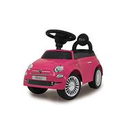Jamara 460436 - Push-Car Fiat 500 Rose - Dispositif Anti-Bascule, Poignée pour Saisir et poussée, Klaxon, Sons, Coffre sous Le Siège