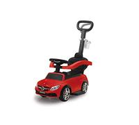 Jamara 460446 - Push-Car Mercedes-Amg C 63 Rouge 3en1 - Dispositif Anti-Bascule, Barre De poussée et de Maintien avec Fonction De Direction, Son, Klaxon, Dossier de Siege, Arceau de Sécurité Latéral