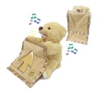 JAMARA 460480 - Ours - Mr Babble - Soulève et abaisse Les Bras avec Couverture, Joue, Parle et Bouge la Bouche, Couverture Moelleuse pour Une Sensation agréable au Toucher, Fourrure Douce