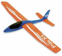 Jamara -460486 Planeur en Mousse 2 en 1 Pilo XL, Super léger (160 g), Presque Indestructible, Hauteur de Queue pour vol en Boucle ou Glissement, envergure de 86 cm, Couleur Bleue (460486)