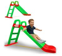 Jamara Toboggan Funny Slide 460502 – Plastique robuste, bec antidérapant, marches larges – Vert
