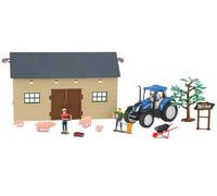 Jamara set de ferme avec tracteur New Holland 1:32 12-pièce Bleu G