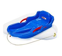 JAMARA 460539 Snow Play Bob Comfort 80 cm avec Frein - Direction par Levier de Frein, Construction aérodynamique, Plastique Durable, résistant aux Chocs, siège Ergonomique, Bleu,