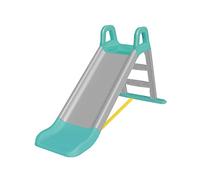 JAMARA 460549 Toboggan Funny Slide - en Plastique Robuste, Bec antidérapant pour atterrissage en Douceur, marches Larges et poignées de sécurité, Corde de stabilisation, Gris