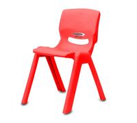 Jamara 460581 Smiley Chaise empilable en Plastique Robuste pour intérieur et extérieur Rouge Charge Max. 100 kg