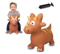 JAMARA 460591 - Dinosaure Sauteur avec Pompe - sans BPA - Jusqu'à 50 kg - Favorise Le Sens de l'équilibre et la motricité - Les Oreilles d'animaux servent de Soutien, Robuste et résistant, Facile