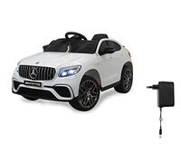 JAMARA 460647 Ride-on Mercedes-Benz AMG GLC 63 S Coupé 12 V 4 Roues motrices, 2 Vitesses, USB, 4 Moteurs d'entraînement puissants, essieu arrière Suspendu, indicateur de Tension de la Batterie, LED,