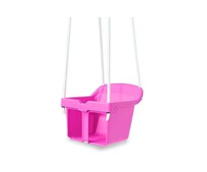 JAMARA 460663 Petite balançoire pour bébé à partir de 10 Mois en Plastique Robuste Charge maximale 25 kg avec étrier de sécurité Anti-basculement Convient pour l'intérieur et l'extérieur Rose