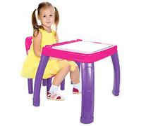 JAMARA 460720 Lets Study Ensemble de sièges pour Enfant en Plastique Robuste, adapté à l'intérieur et à l'extérieur, Bords arrondis, Peint, Amovible, Espace de Rangement Lavable sous Le Plateau de