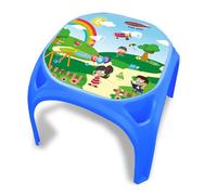 Jamara 460752 Table pour Enfant en Plastique Robuste, Convient pour l'intérieur et l'extérieur, Bords arrondis, Pieds antidérapants en Caoutchouc Bleu Taille XL