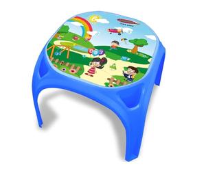 Jamara 460752 Table pour Enfant en Plastique Robuste, Convient pour l'intérieur et l'extérieur, Bords arrondis, Pieds antidérapants en Caoutchouc Bleu Taille XL