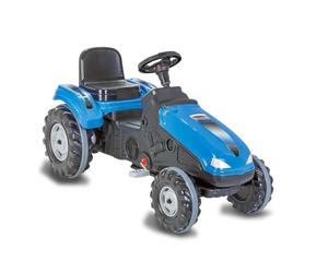 JAMARA 460837 Tracteur à pédale Big Wheel avec Protection Anti-basculement jusqu'à 60 kg Système de Volant Souple Klaxon Siège réglable Capot Rabattable Attelage de remorque