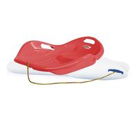 JAMARA 461110 Snow Play Bob Speed Poignées de 78 cm sur Les Deux côtés, Corde avec poignée de tirage en Plastique résistant aux Chocs, Chaise Longue Ergonomique Rouge Pastel