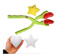 JAMARA 461163 Snow Play Snowball Tongs Heart and Star 2-in-1 - Children's Snowba