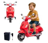 JAMARA 461837 Ride-on Vespa GTS 125 Li-Power Voiture électrique pour Enfants à partir de 3 Ans, idée Cadeau pour garçons et Filles, Roues stabilisatrices, lumière LED