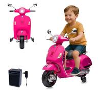 JAMARA 461838 Ride-on Vespa GTS 125 Li-Power Voiture électrique pour Enfants à partir de 3 Ans, idée Cadeau pour garçons et Filles, Roues stabilisatrices, lumière LED
