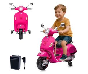 JAMARA 461838 Ride-on Vespa GTS 125 Li-Power Voiture électrique pour Enfants à partir de 3 Ans, idée Cadeau pour garçons et Filles, Roues stabilisatrices, lumière LED