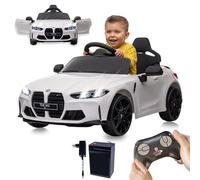 JAMARA 461865 Ride-on BMW M4 Voiture électrique pour Enfants à partir de 3 Ans 2,4 GHz Li-Power 12.6 avec siège électrique, idée Cadeau, lumière, poignée de Transport, 2 Vitesses