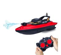 JAMARA 466600 Fire Speed Bateau extincteur 2,4 GHz rouge modèle télécommandé avec fonction pulvérisation, pulvérisation d'eau et télécommande pour enfants