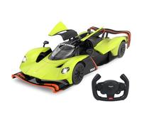 JAMARA Aston Martin Valkyrie AMR Pro 1:14 Vert Porte Manuelle 2,4 GHz - Licence Officielle, intérieur détaillé, Peinture fidèle à l'original, Pare-Brise Transparent, lumière LED, Voiture RC