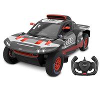 JAMARA Audi RS Q e-tron E2 1:14 2,4 GHz Porte Manuelle - Pare-Brise Transparent, lumière LED, Voiture RC