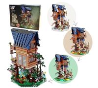 JAMARA CADA 402866 Cabane d'arbre 4 Saisons Bricks Jouet Technique pour Enfants à partir de 14 Ans Idée Cadeau pour Enfants Ensemble de Briques de Construction 4 Variantes différentes Lumière LED