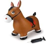 Jamara 460597 - Animal Sauteur Ceval Brun avec Pompe - Poids Jusqu’à 50 kg, Oreilles Servent de Support, Résistant, Entretien Facile, Favorise Le Sens de l’Equilibre
