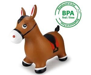 JAMARA Cheval sauteur brun avec pompe