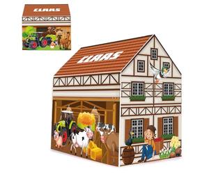 JAMARA Claas 460754 Maison de Jeu sous Licence Officielle pour l'intérieur, Tente avec Ouverture de Porte, Montage Facile grâce aux éléments enfichables, Peu encombrante démontable