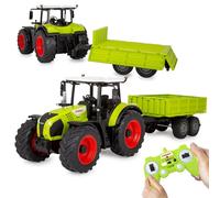 JAMARA Claas Arion 660 405360 avec remorque à Bascule 1:24 2,4 GHz - Jouet Tracteur télécommandé, véhicule pour Enfants, modèle agricole, Cadeau pour Enfants, lumière, attelage de remorque