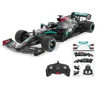 JAMARA F1 W11 EQ Performance 1:18-2,4 GHz pour Un Fonctionnement multijoueur, sous Licence Officielle, Peinture fidèle à l'original, avec Feuille décorative 402107 Noire