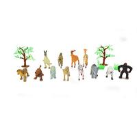Jamara Jeu d'animaux Sauvages 3,5" 16 pièces - Accessoire idéal pour Tout Zoo, détails soignés, favorise Le Jeu de rôle et l'imagination, Hauteur : 30 à 95 mm
