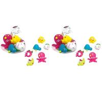 Jamara- Jouet de Bain Animaux Marins 6 pièces, 460616, Multicolore (Lot de 2)
