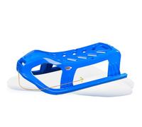 JAMARA Luge 461121 Play Snow-Star - Patins en métal - Corde avec poignée - en Plastique résistant aux Chocs - Bleu